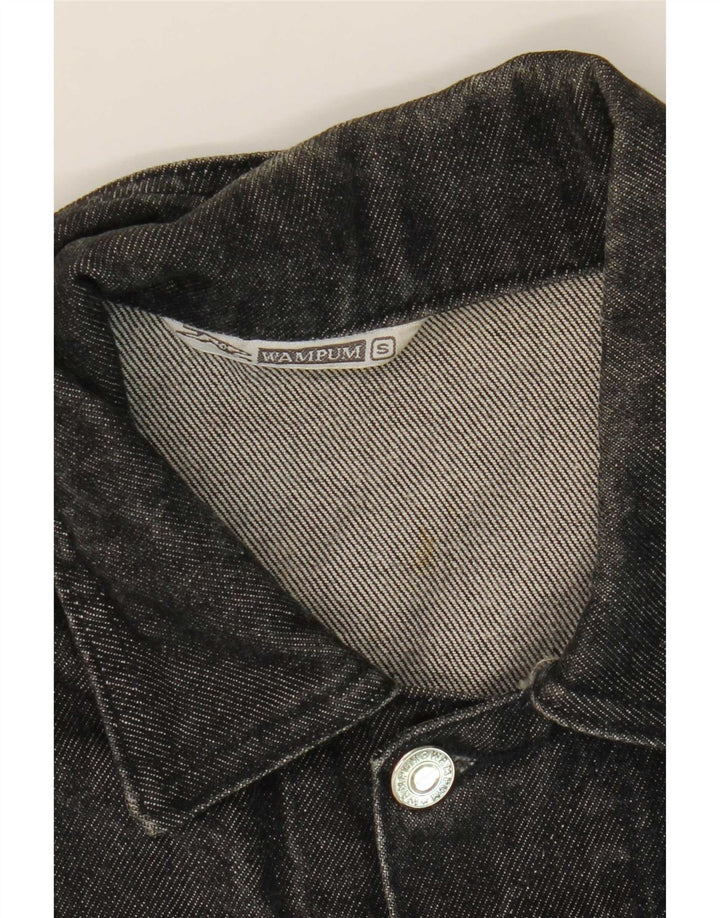 Wampum Chaqueta vaquera para hombre UK 36 Small Gris Algodón