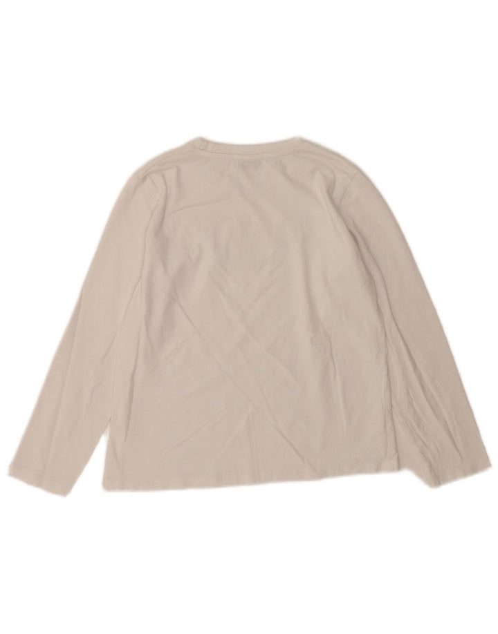 Gaelle Top gráfico para mujer de manga larga UK 6 XS Blanco