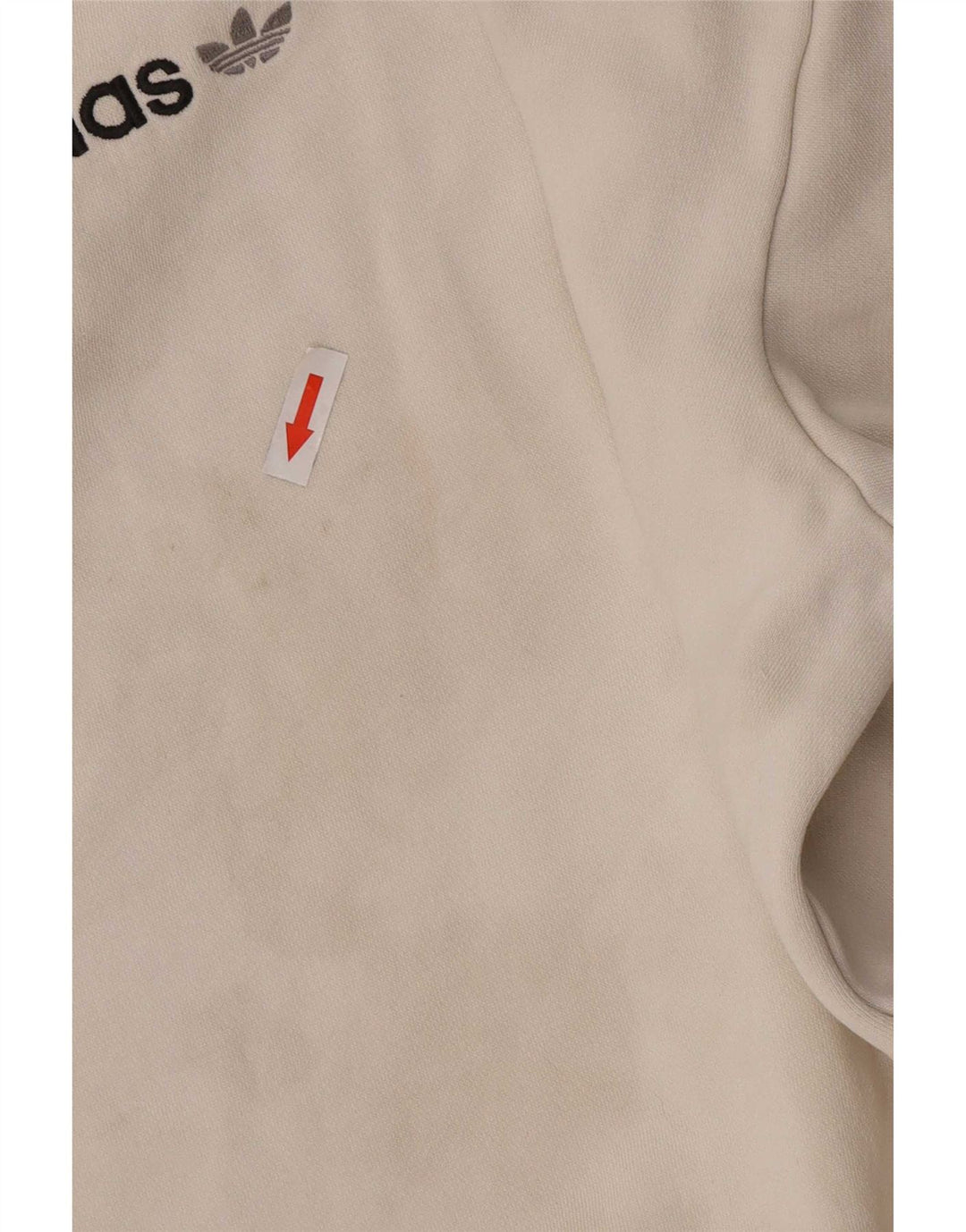 Adidas Sudadera gráfica para mujer Jumper UK 14 Medium Off White Cotton