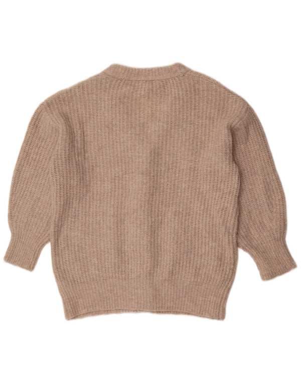 Joules Suéter tipo cárdigan extragrande para mujer UK 8 Small Beige Poliéster