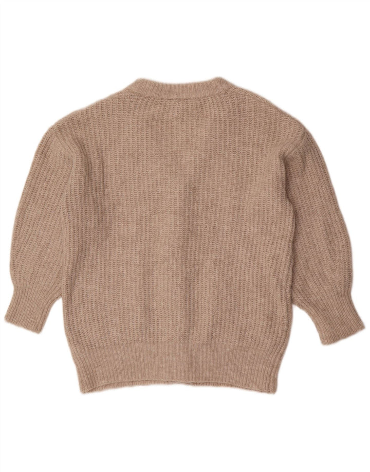 Joules Suéter tipo cárdigan extragrande para mujer UK 8 Small Beige Poliéster