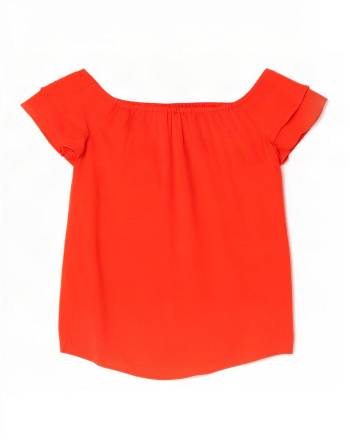 Oasis Top con hombros descubiertos para mujer UK 40 Viscosa roja mediana