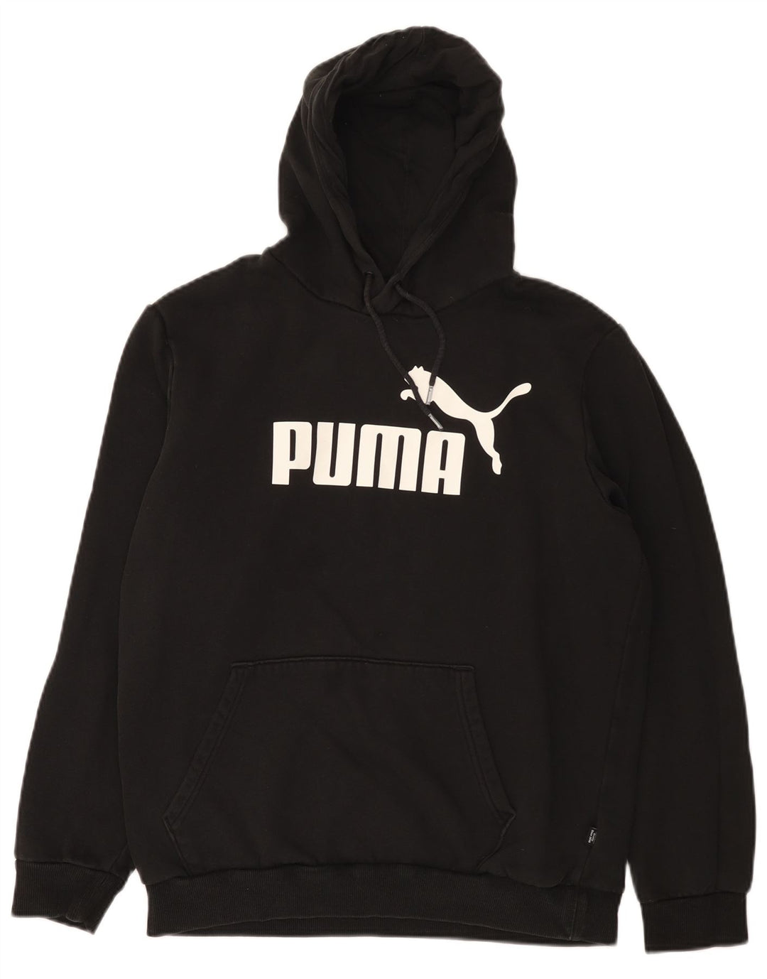 Puma Hombre Sudadera Con Capucha Gráfica Jersey De Algodón Negro Mediano