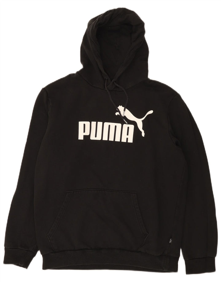 Puma Hombre Sudadera Con Capucha Gráfica Jersey De Algodón Negro Mediano