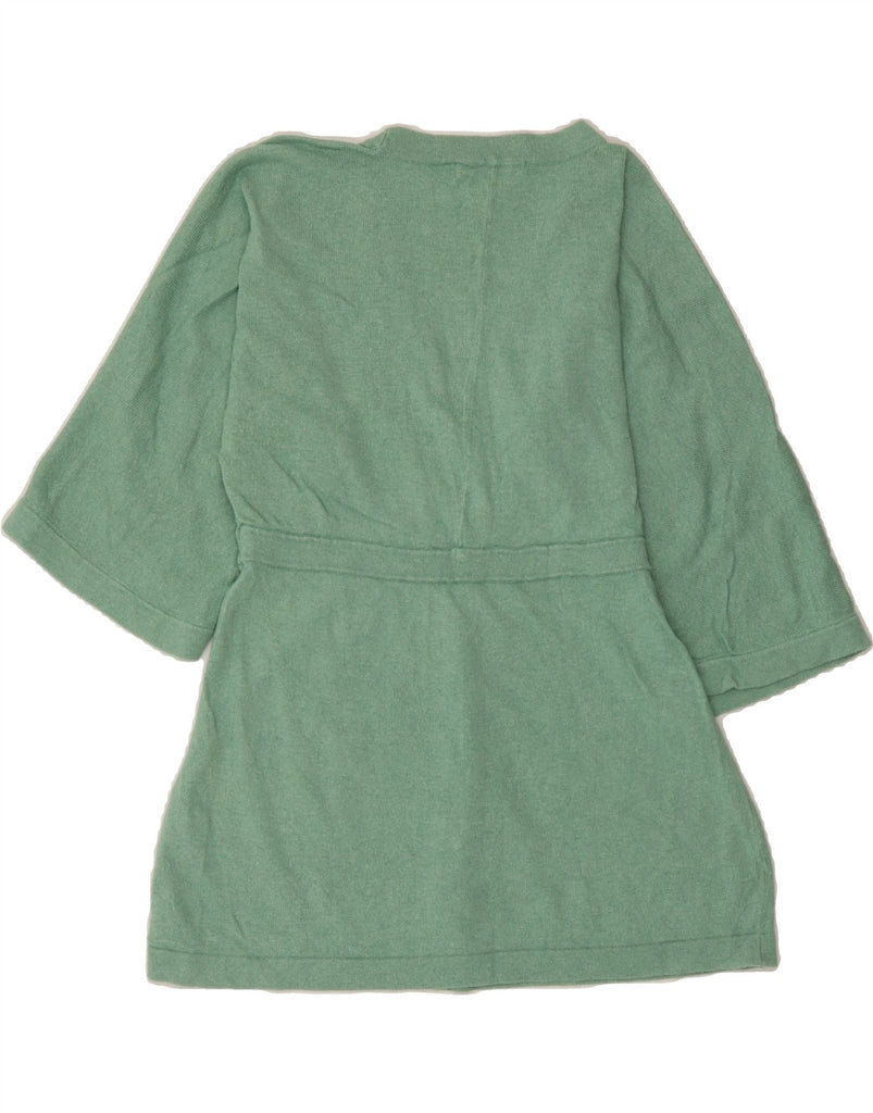 BODEN Womens 3/4 Sleeve V-Neck Jumper Sweater UK 10 Small  Green Cotton Vintage Boden and Second-Hand Boden from Messina Hembry 