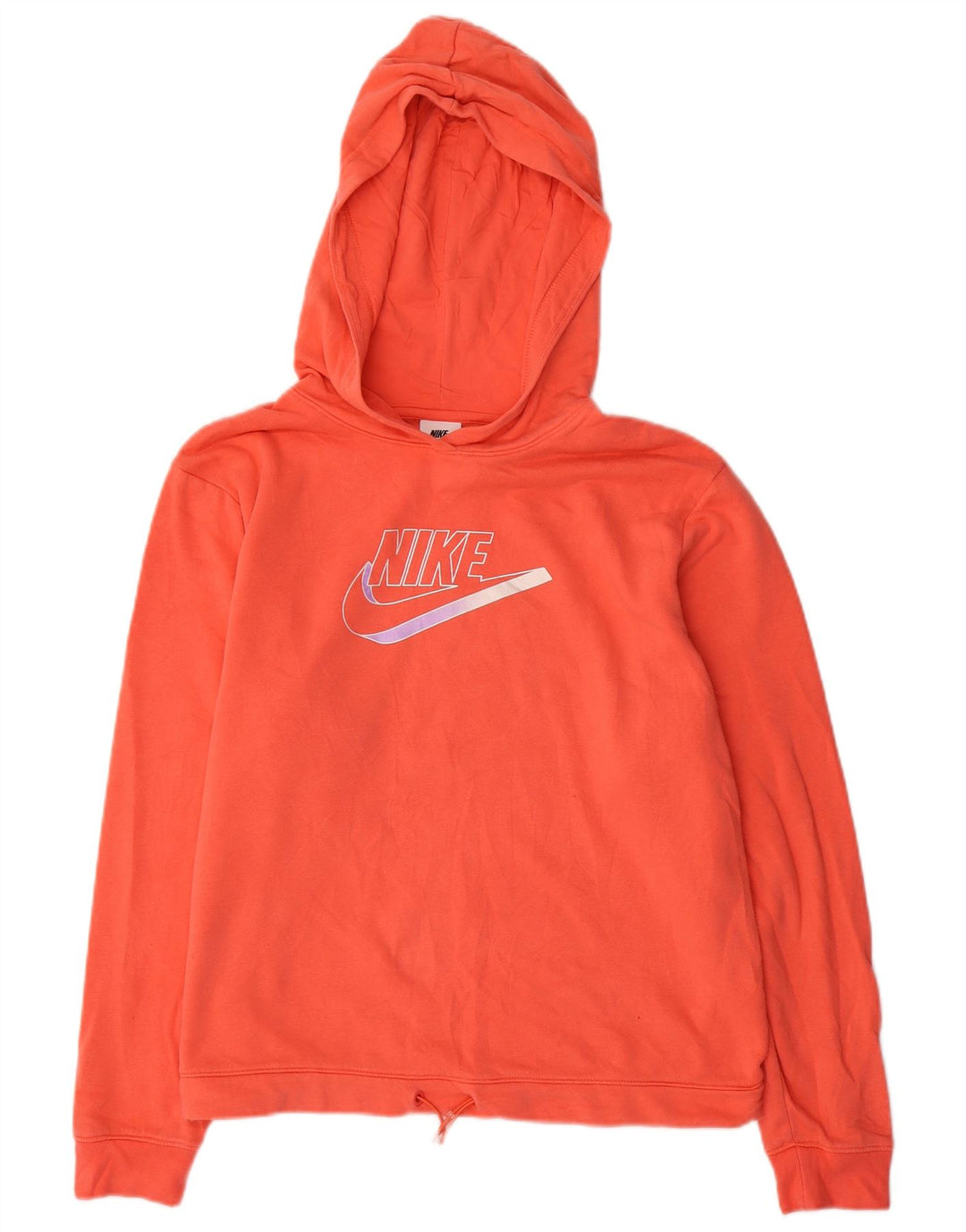 NIKE - Sudadera con capucha para mujer, talla grande, gráfica, talla 40, color naranja mediano