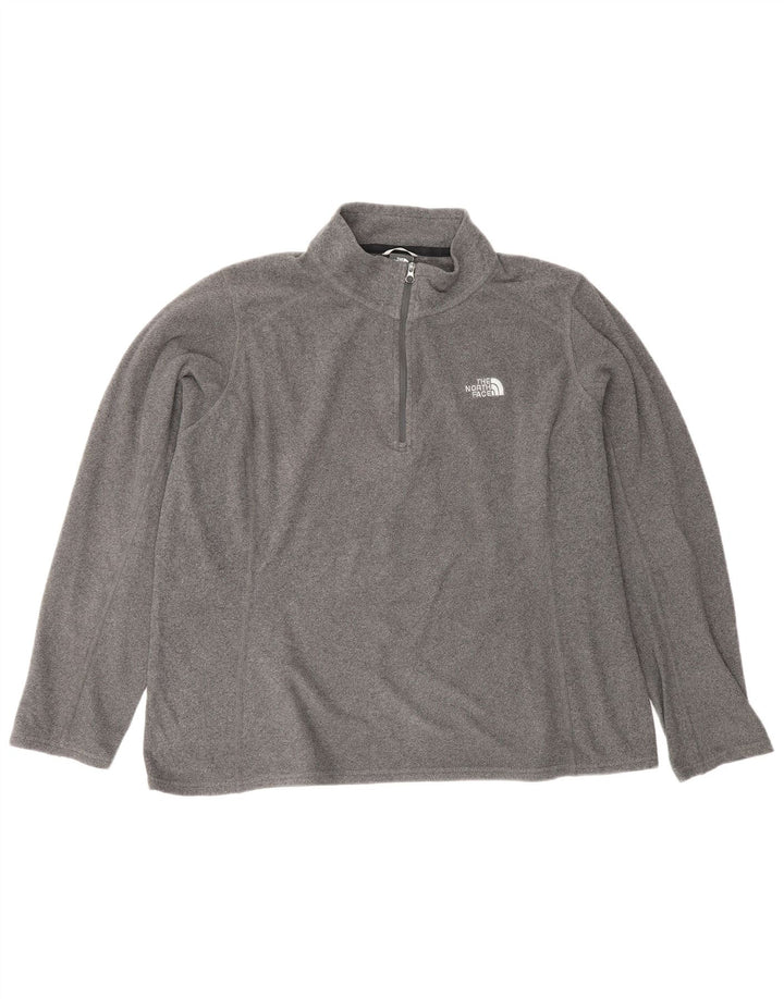 THE NORTH FACE Jersey polar con cuello y cremallera para mujer UK 40 XL Poliéster gris