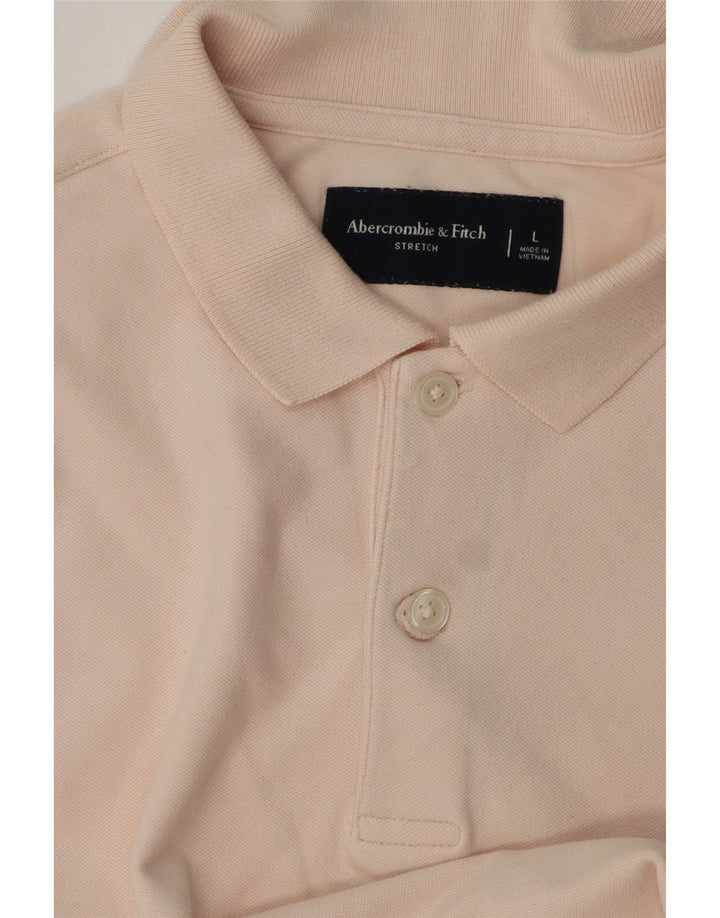 ABERCROMBIE & FITCH Polo para hombre grande rosa
