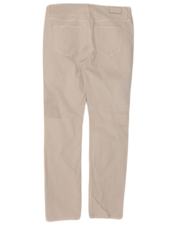 Zara Vaqueros ajustados de tiro medio y ajuste relajado para mujer EU 36 XS W26 L27 Blanco