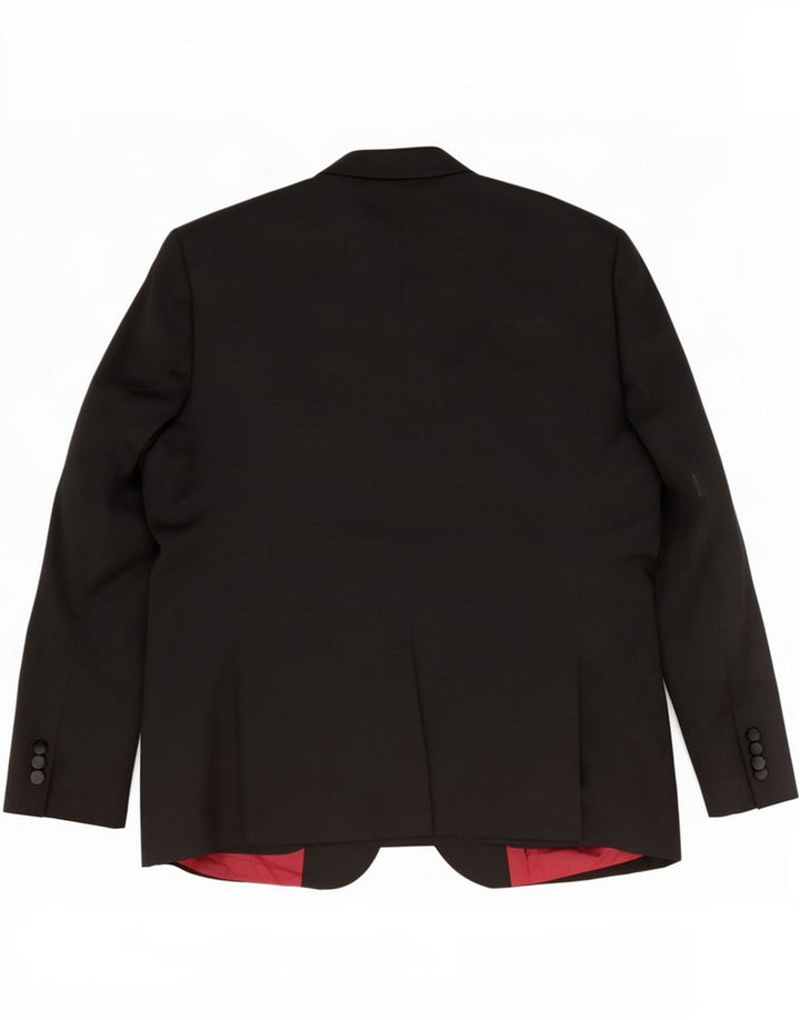 Marks & Spencer Chaqueta tipo blazer con 2 botones para hombre UK 48 2XL Poliéster negro