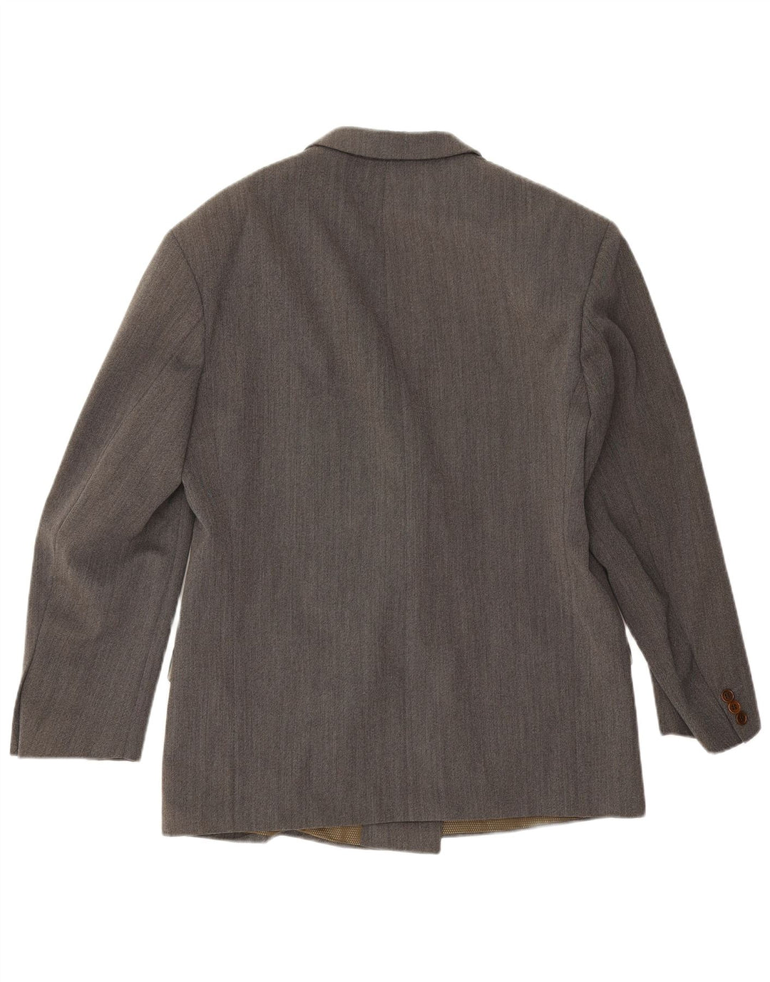 Vintage hombres doble pecho chaqueta blazer IT 50 lana gris grande