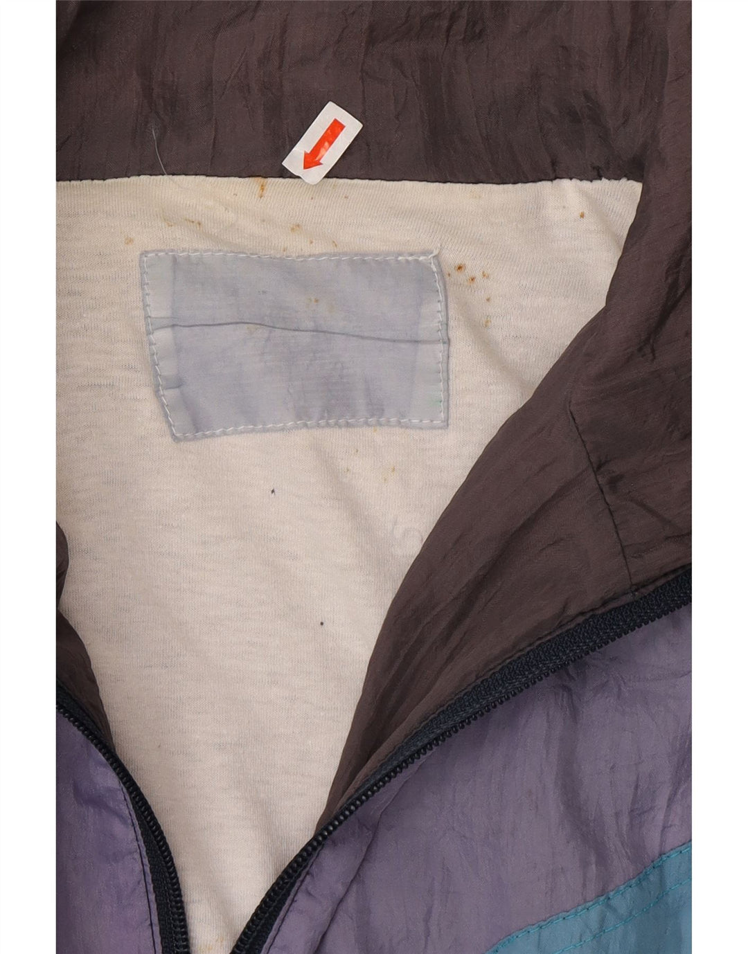 VINTAGE Chaqueta superior de chándal para hombre XL Gris Colorblock