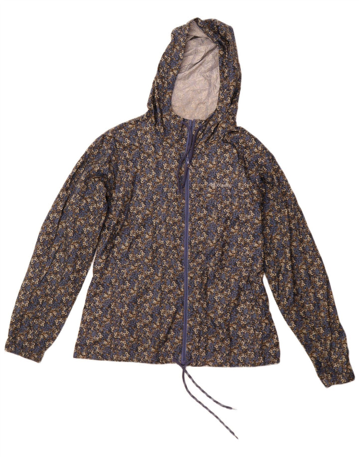 COLUMBIA Chaqueta impermeable con capucha para mujer UK 44 Mediana Multicolor Floral