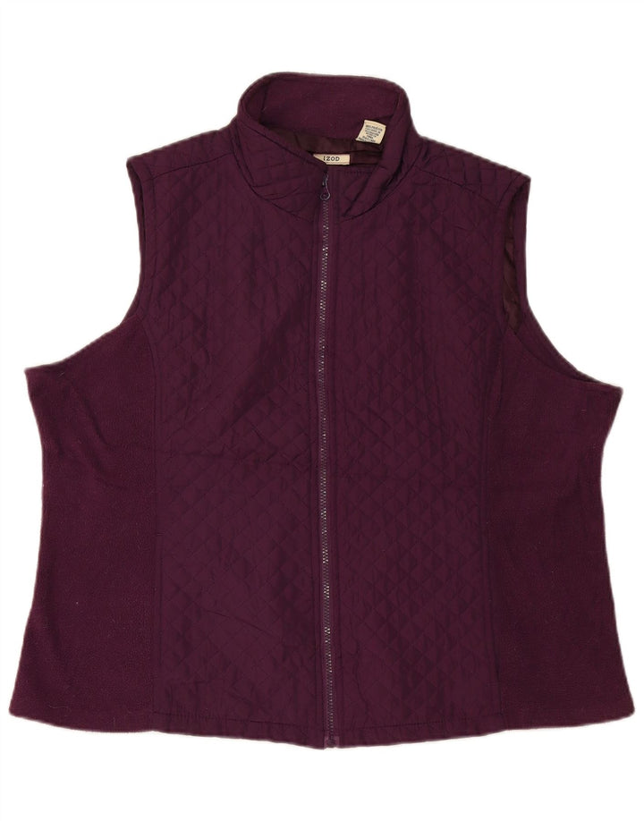 Izod Chaleco acolchado para mujer UK 20 2XL Poliéster granate