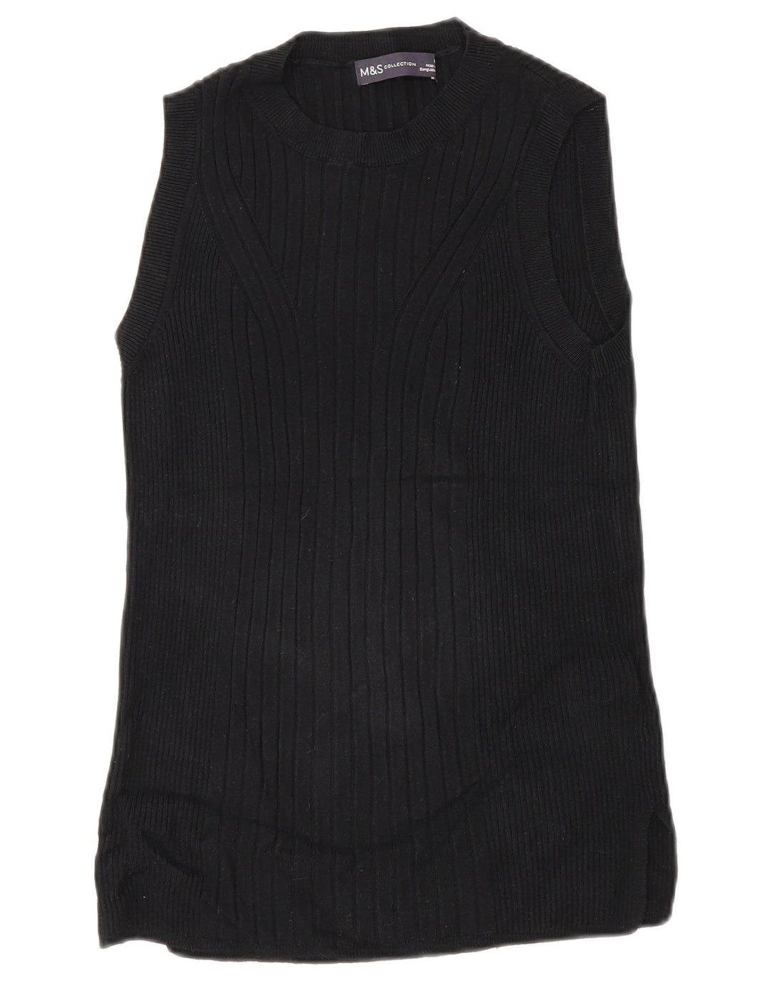 Marks & Spencer Top sin mangas para mujer UK 44 Viscosa negra mediana