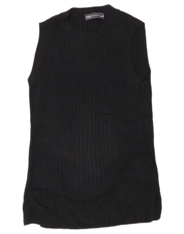 Marks & Spencer Top sin mangas para mujer UK 44 Viscosa negra mediana