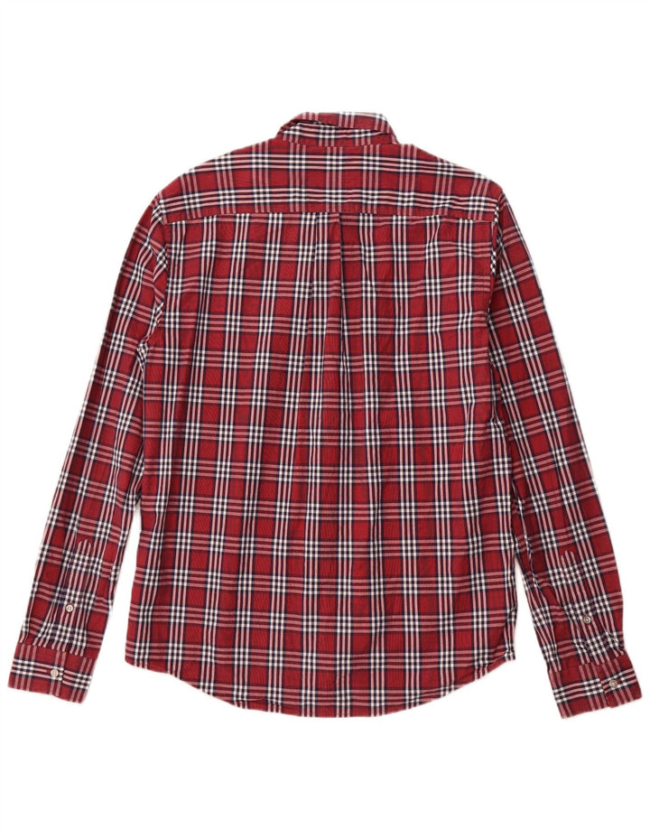 SUPERDRY Camisa Regular Fit De Algodón A Cuadros Burdeos Grande Para Hombre