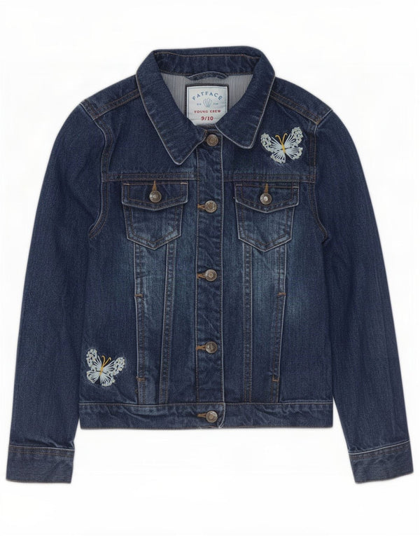 Chaqueta vaquera para niña Fat Face 9-10 años Azul Algodón Mariposa