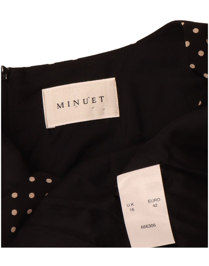 Minuet Vestido tubo para mujer UK 46 Grande Poliéster de lunares negros