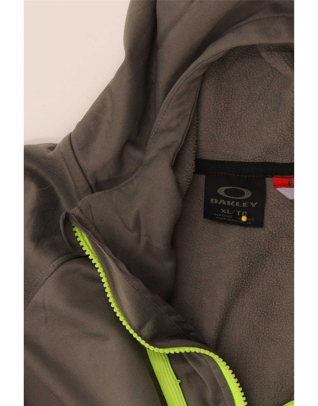 Oakley Sudadera con capucha y cremallera gráfica para hombre XL Gris