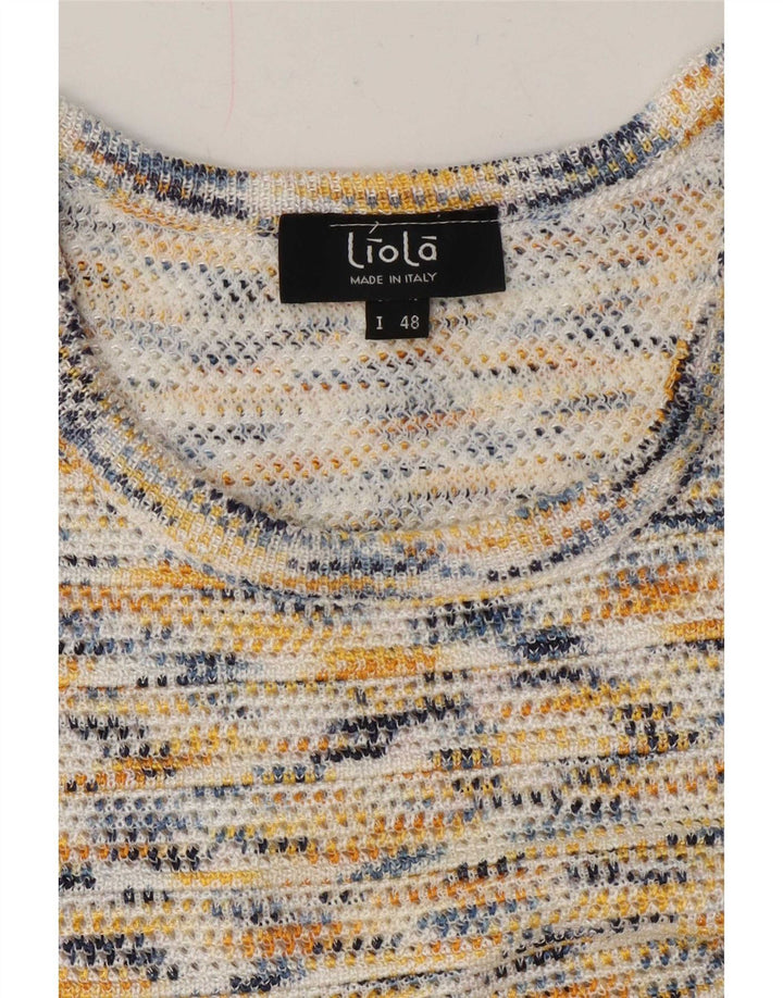 Liola Blusa Corta De Punto Para Mujer IT 48 XL Moteado Multicolor