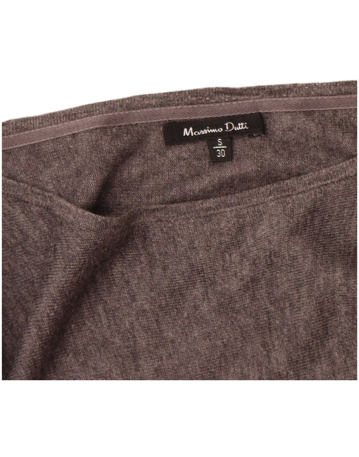 Massimo Dutti Vestido Jersey Mujer UK 10 Small Gris Lana