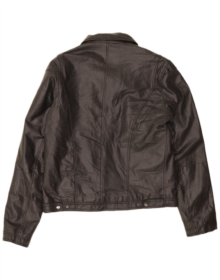 Conbipel Chaqueta de cuero para hombre IT 52 Cuero negro grande