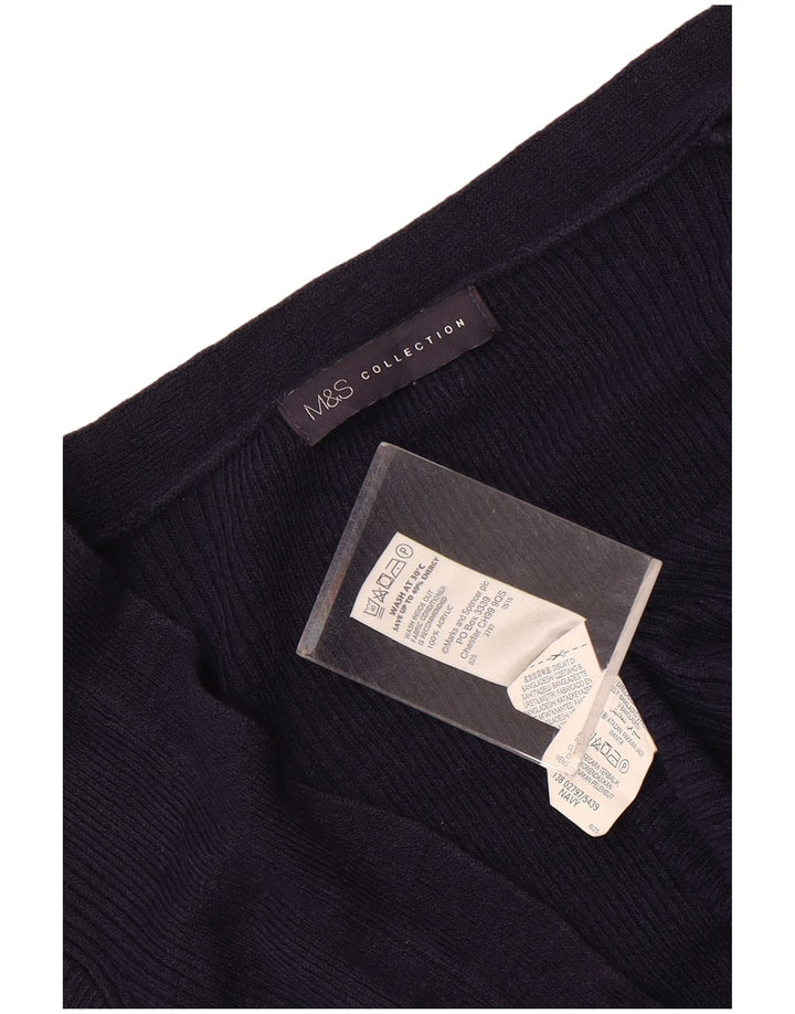 Marks & Spencer - Cárdigan largo para mujer, talla 40, tamaño mediano, azul marino