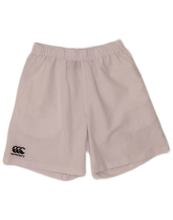 Canterbury Pantalones cortos deportivos para hombre pequeño poliéster blanco