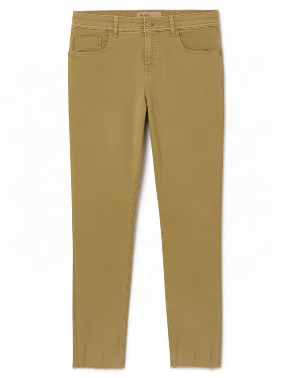 Vaqueros Zara Mujer Skinny Cropped EU 44 XL W34 L26 Verde