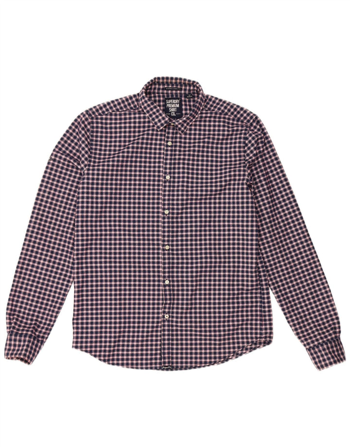 Superdry Camisa De Franela De Corte Clásico Para Hombre Poliéster A Cuadros Azul Marino Grande