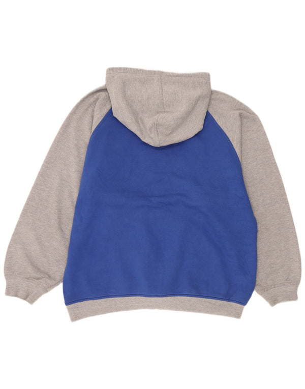 And1 Mens Graphic Hoodie Jumper Large Blue Colourblock Cotton