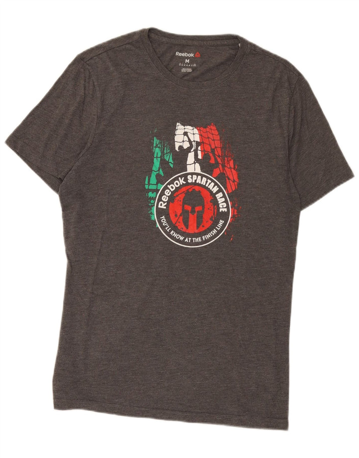 Camiseta Reebok Hombre Graphic Top Poliéster Gris Medio