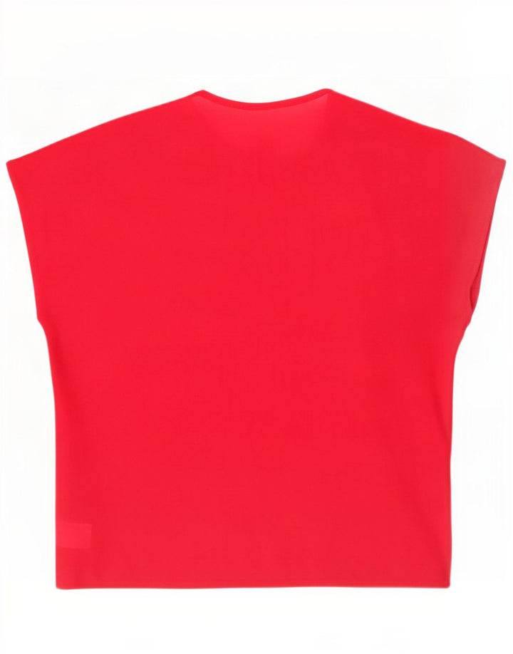 St Michael Blusa holgada para mujer UK 40 Small Rojo Colorblock