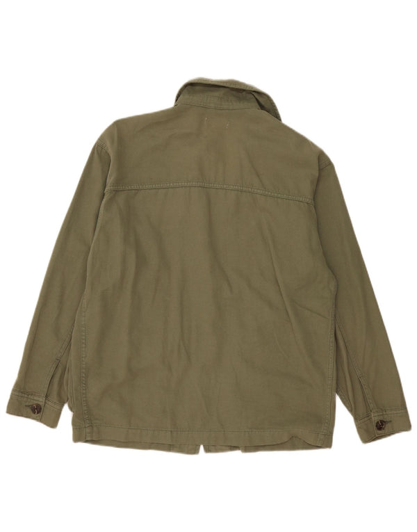 Topshop Chaqueta utilitaria extragrande para mujer UK 10 Small Khaki Cotton