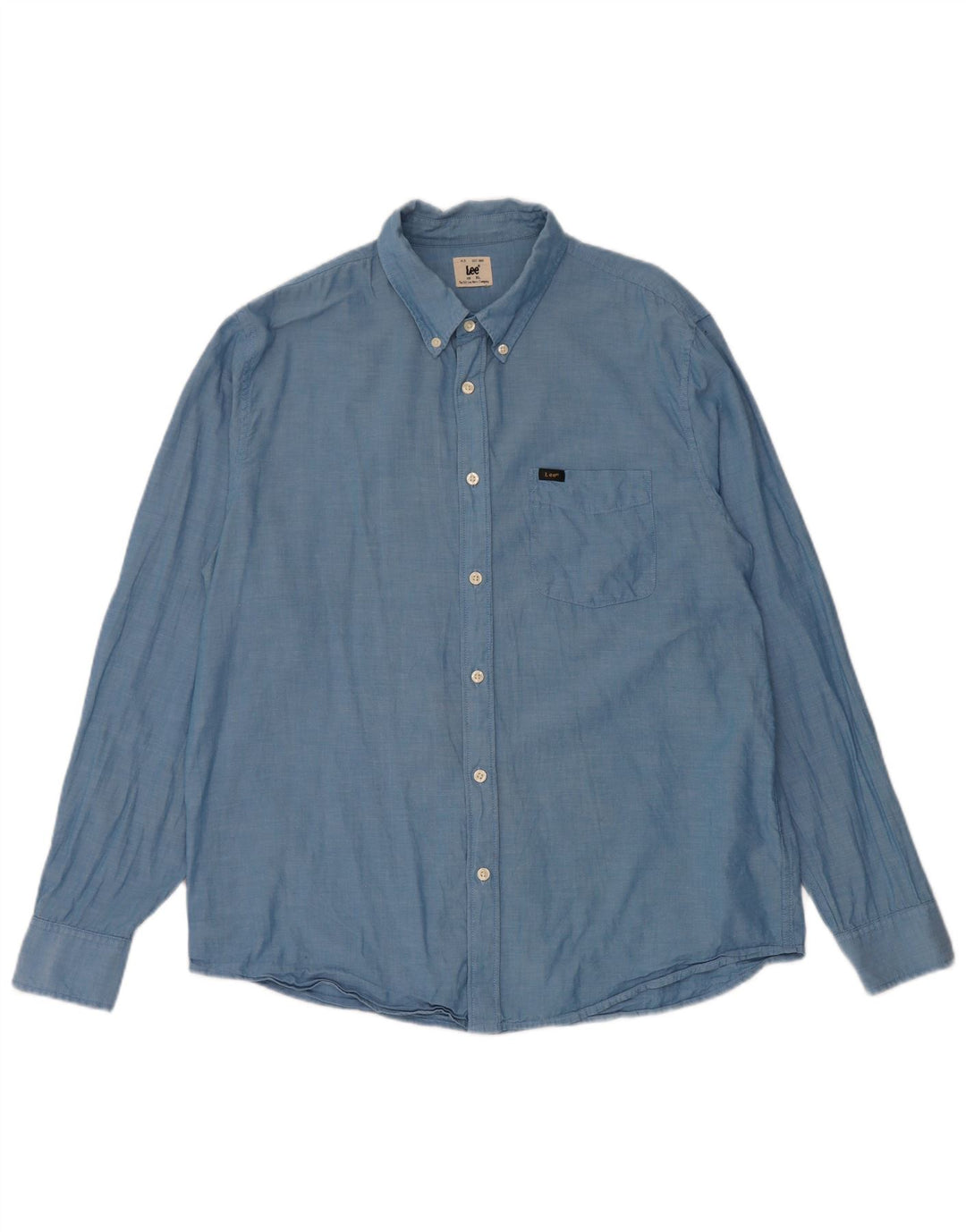Camisa Lee Hombre XL Algodón Azul
