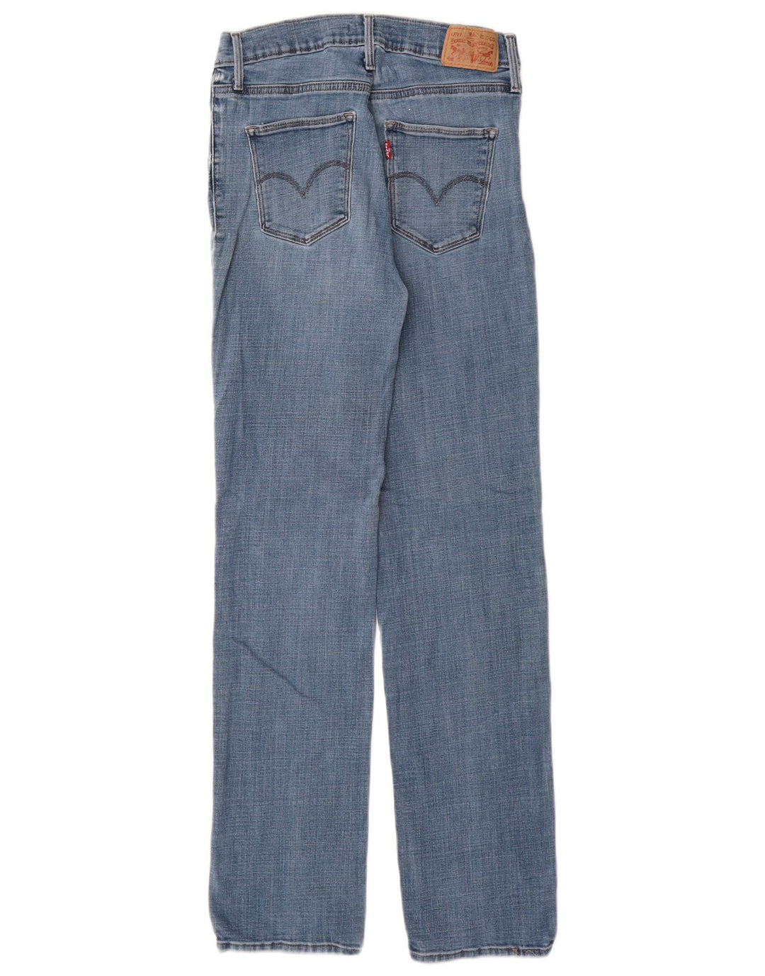 LEVI'S Vaqueros rectos de ajuste adelgazante para mujer W28 L32 Algodón azul