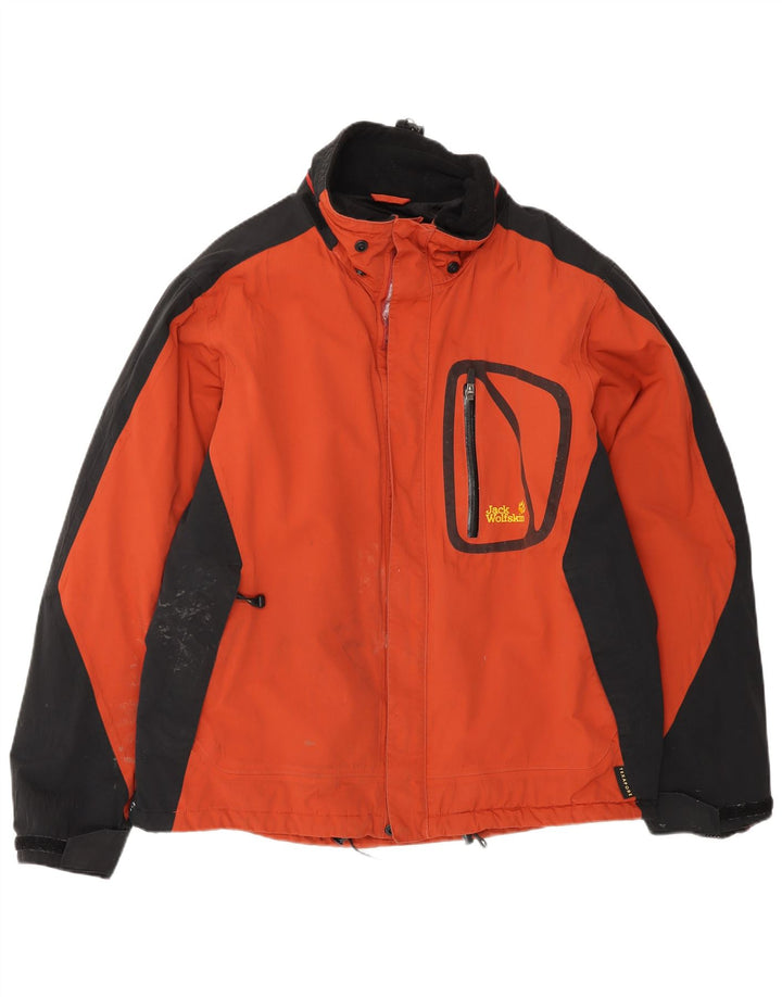 Jack Wolfskin Chaqueta de esquí para hombre ES 40/42 XL Naranja Colorblock Poliamida