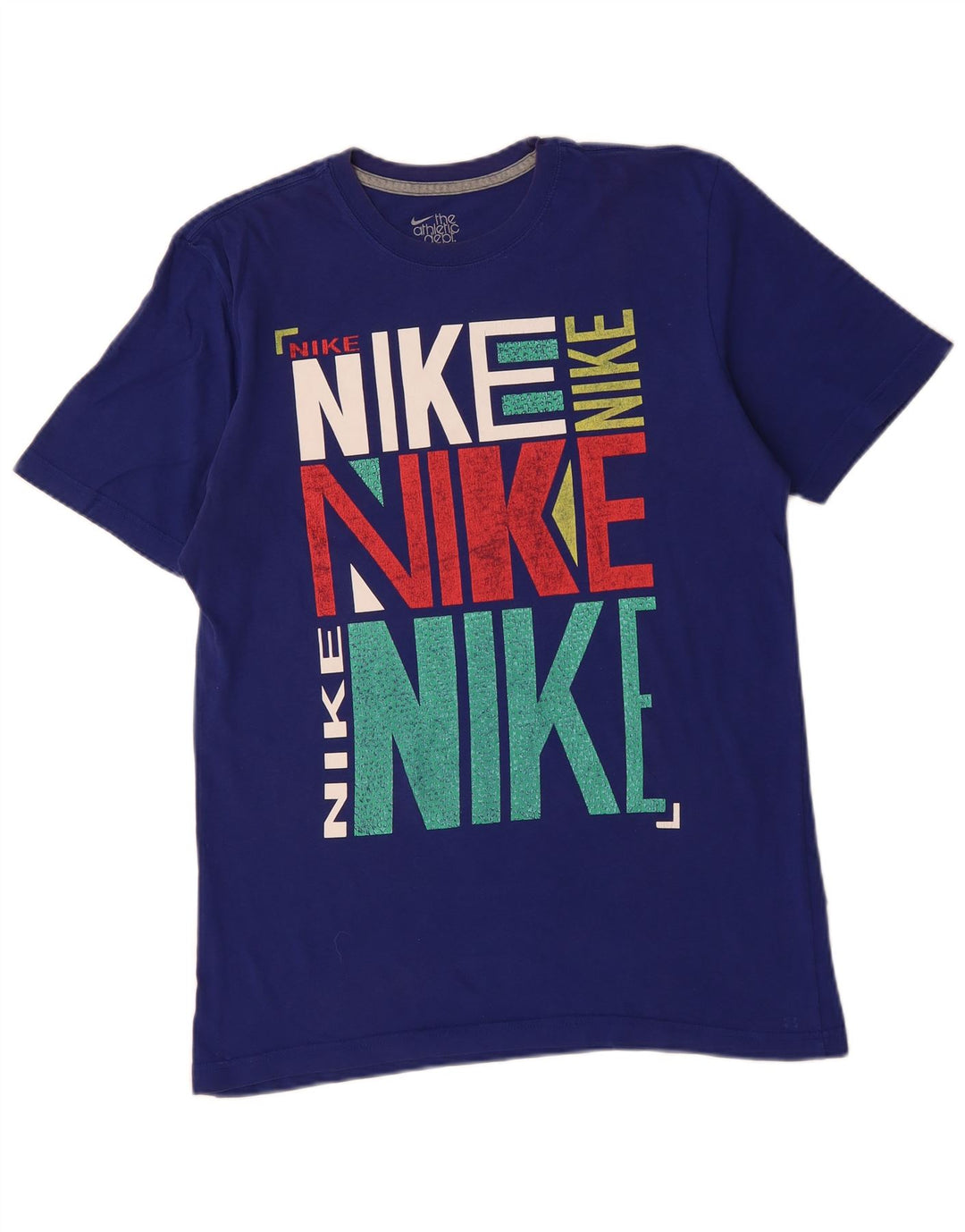 NIKE Camiseta gráfica de ajuste regular para hombre Top de algodón azul medio
