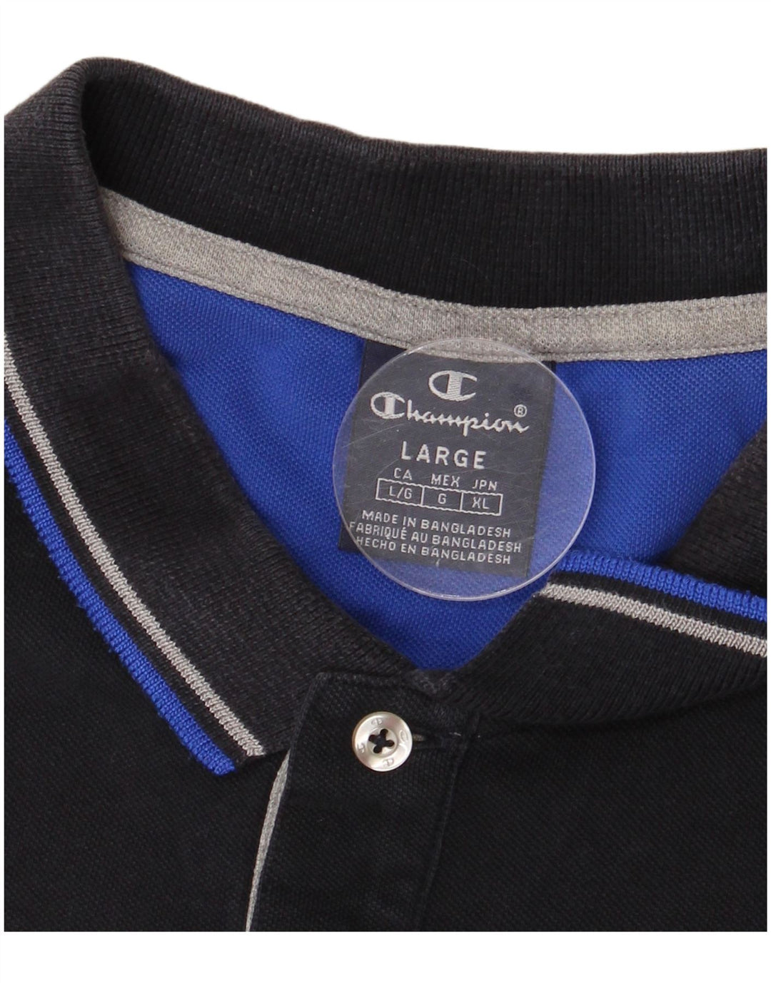 CHAMPION Polo para hombre grande azul marino