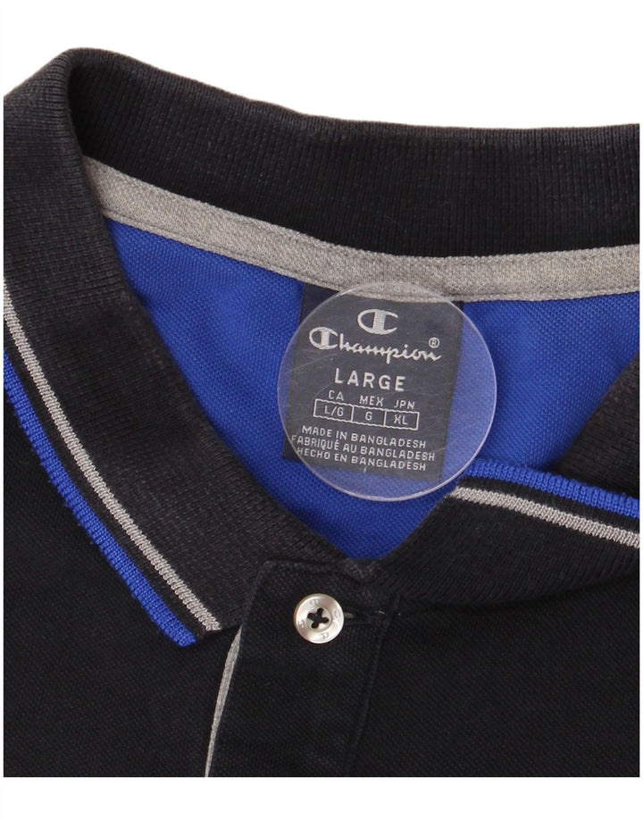CHAMPION Polo para hombre grande azul marino