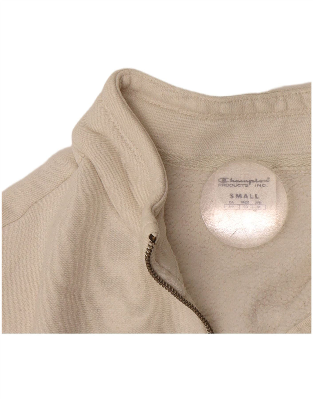 Champion Sudadera Con Cremallera Y Cuello Para Hombre Jersey Pequeño Blanco