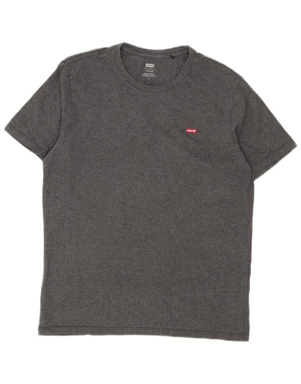 Levi's Camiseta estándar para hombre Top de algodón gris medio