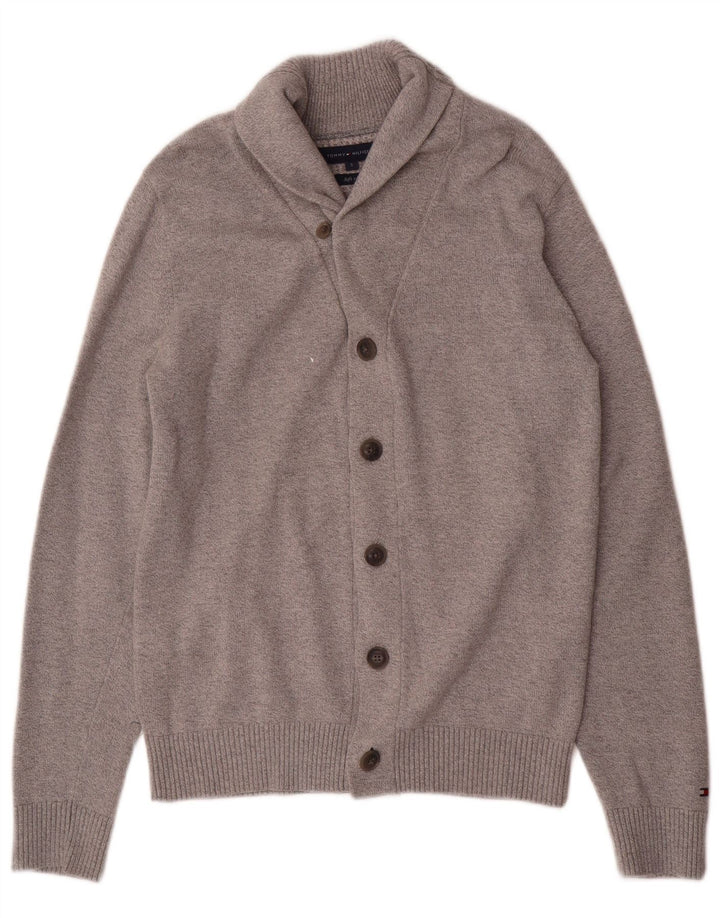 Tommy Hilfiger - Cárdigan para hombre, talla pequeña, algodón gris