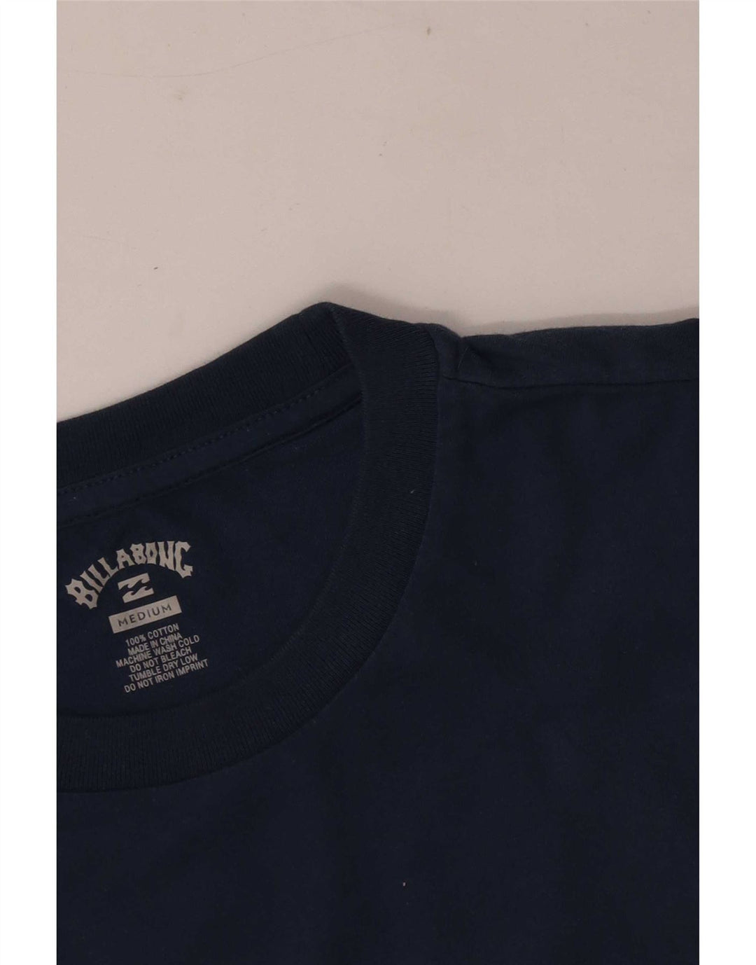 Billabong Hombre Camiseta Top Medium Azul Marino Algodón