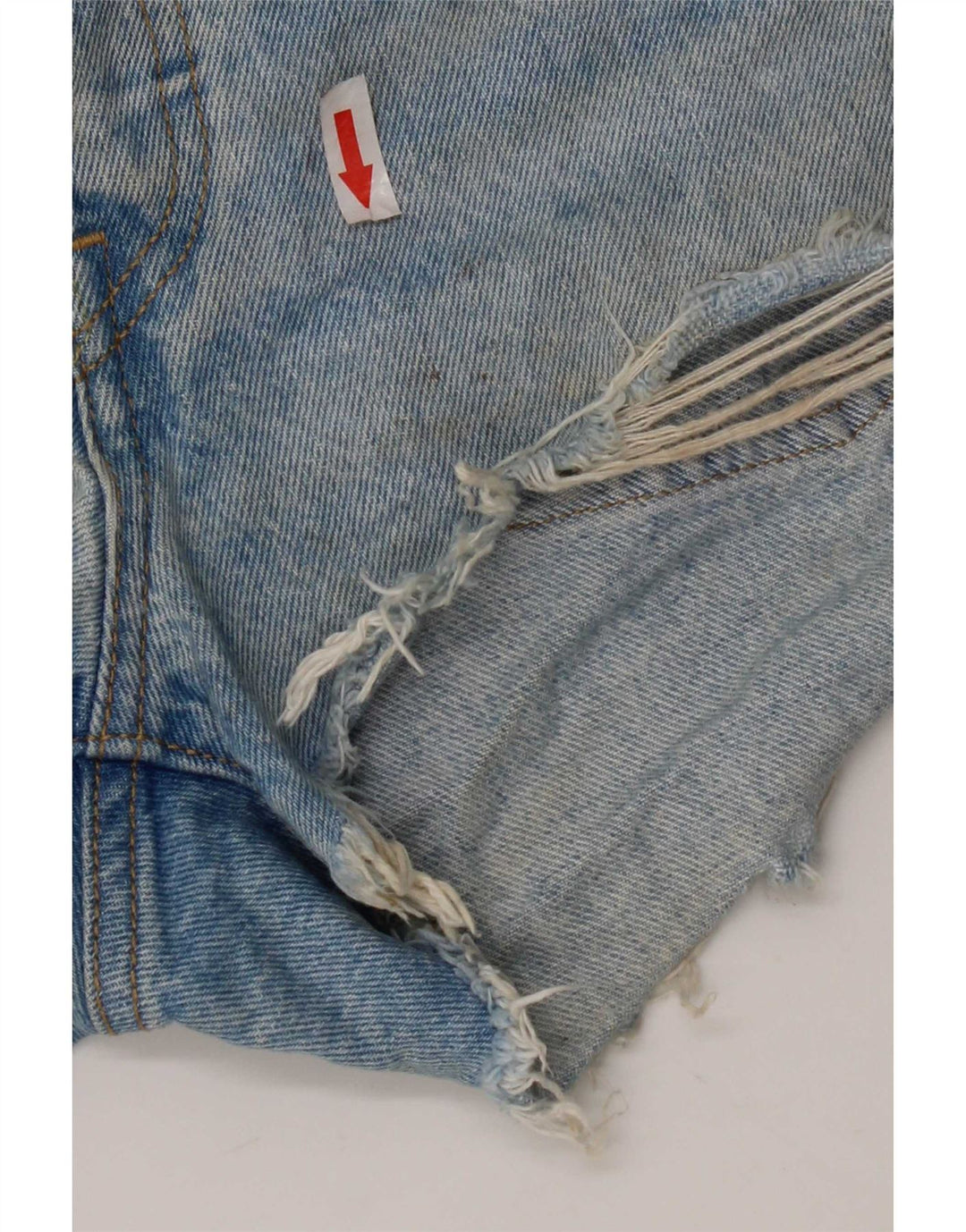 Levi's Mujer 501 Shorts De Mezclilla Desgastados W26 Algodón Azul Pequeño