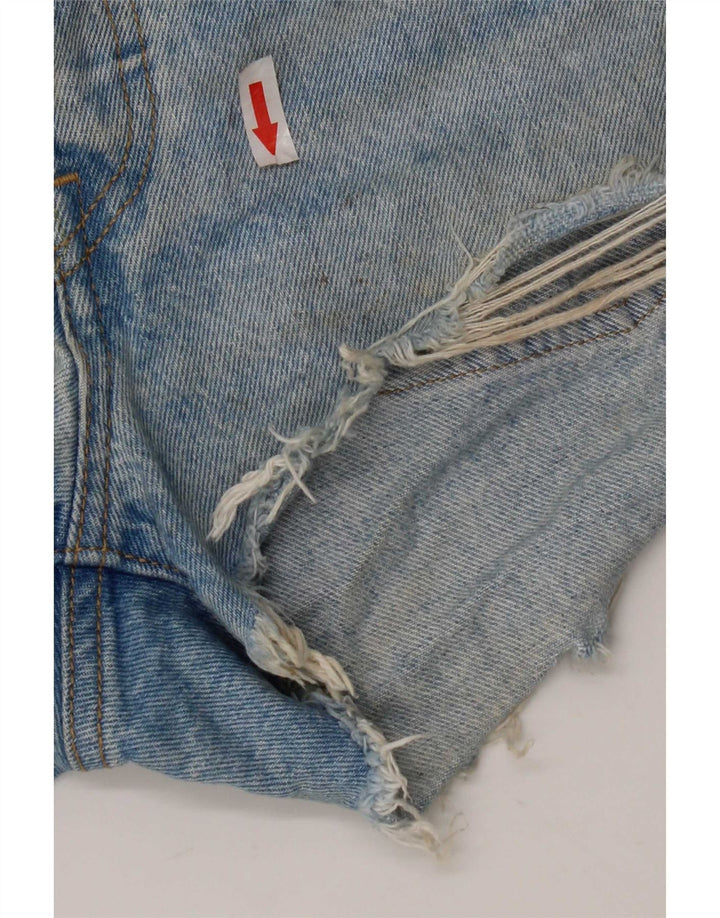 Levi's Mujer 501 Shorts De Mezclilla Desgastados W26 Algodón Azul Pequeño