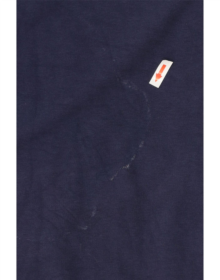 Puma Hombre Zip Sudadera Con Capucha Suéter Medio Azul Marino Algodón