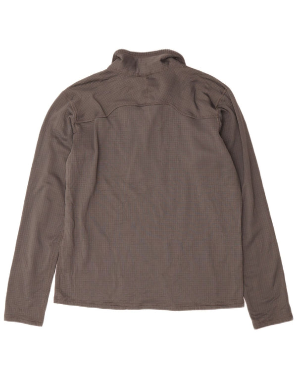 Patagonia Hombre Zip Neck Jersey Chándal Top Grande Poliéster Gris