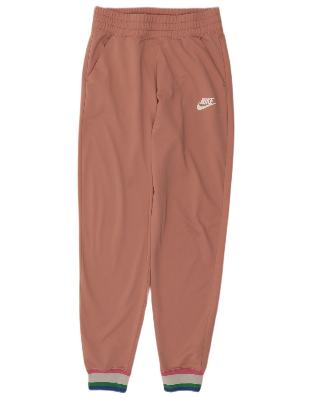 Nike Mujer Chándal Pantalones Joggers UK 10 Pequeño Rosa Poliéster